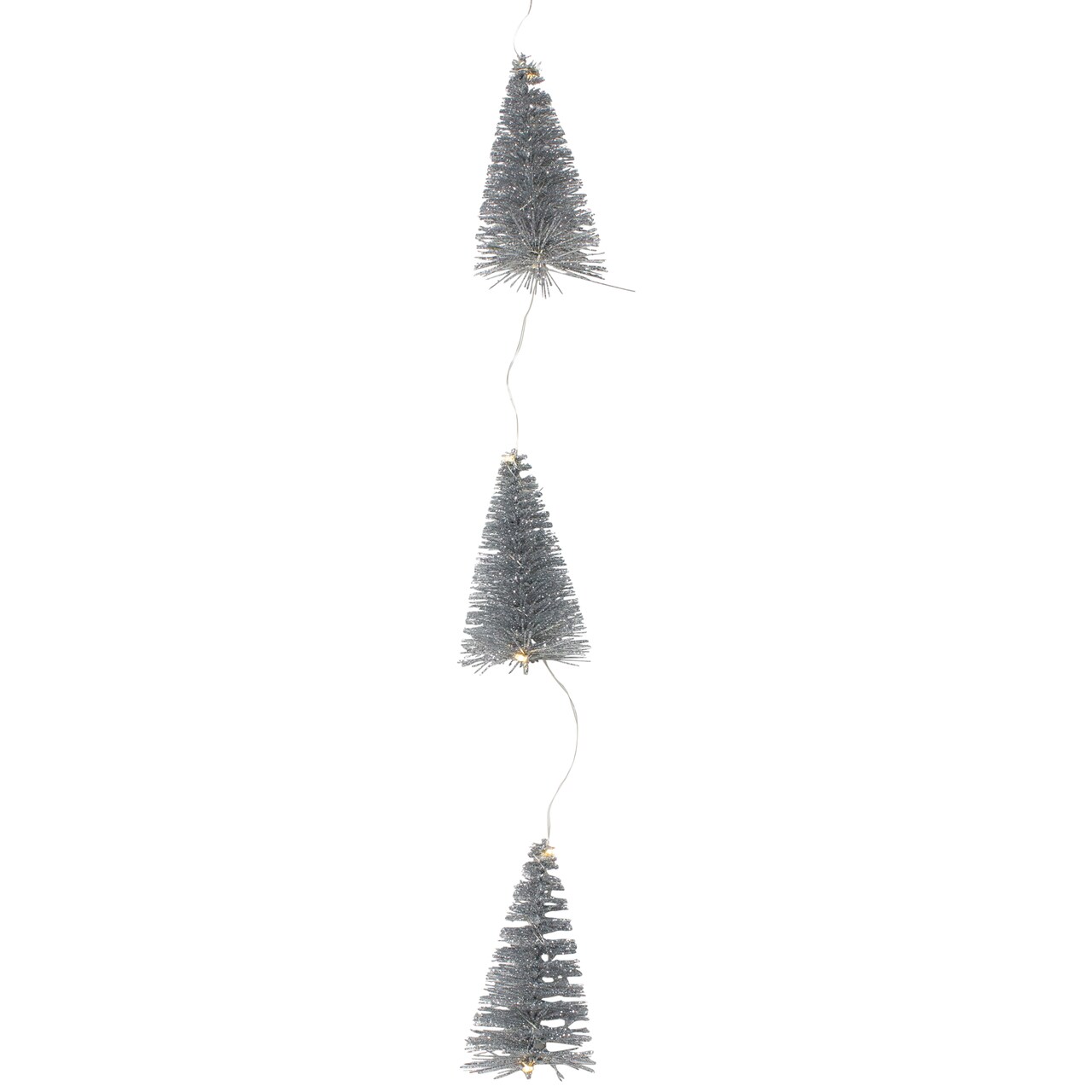 Northlight LED Lighted Battery Operated Mini Sisal Tree Christmas Garland - 8' - Warm White